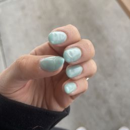 Started falling apart within 24hrs! Horrible job. Super Lumpy nails.