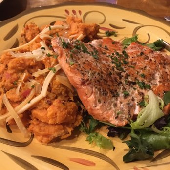 Chop 40 - Smoked salmon with yam casserole. Lower carb - New American Near Me - Verdi, Nevada Chop 40 - Smoked salmon with yam casserole. Lower carb - New American Near Me - Verdi, Nevada