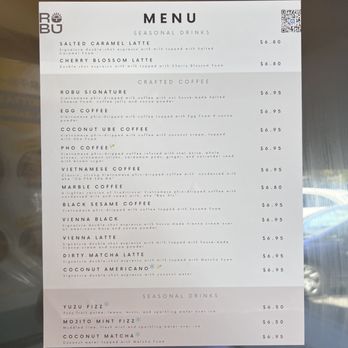 Robu Coffee - Menu - Coffee & Tea Near Me - Mountain View, California
