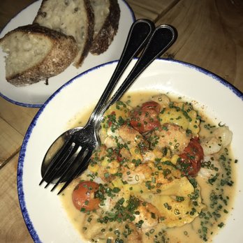 Giant - Potato ravioli ft. homemade sourdough - New American Near Me - Chicago, Illinois Giant - Potato ravioli ft. homemade sourdough - New American Near Me - Chicago, Illinois