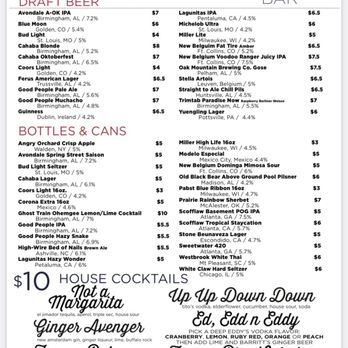 Paramount - Downtown Birmingham - Beer and wine menu - Arcades Near Me - Birmingham, Alabama