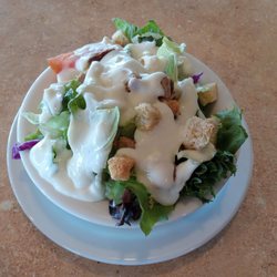 Molly Brown's Country Cafe - Side salad with bleu cheese dressing. Bland.