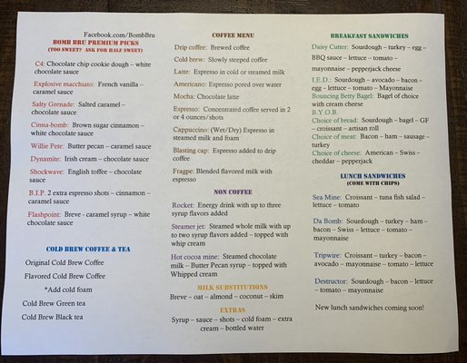 Menu photo 2 Bomb Bru Gold Canyon, AZ Menu photo 2 Bomb Bru Gold Canyon, AZ