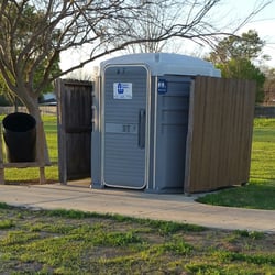 One-and-only Porta-Potty in the park.