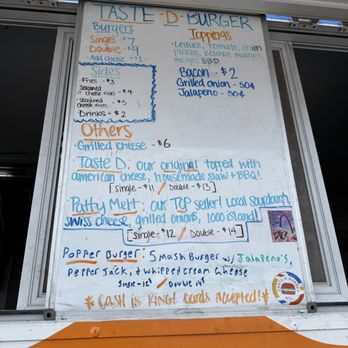Taste-D-Burger - Menu - Food Stands Near Me Taste-D-Burger - Menu - Food Stands Near Me