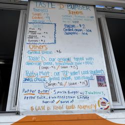 Taste-D-Burger - Menu