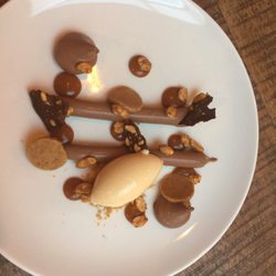 Les Ferlempins - Chocolate peanut butter sorbet and sauces