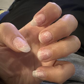 Velvet Nail Bar - Saw a new person (my regular was out of town) and they allpopped off (within 24 hours) my nail bed is now weak and over drilled. Not happy. - Nail Salons Near Me - Oviedo, Florida Velvet Nail Bar - Saw a new person (my regular was out of town) and they allpopped off (within 24 hours) my nail bed is now weak and over drilled. Not happy. - Nail Salons Near Me - Oviedo, Florida