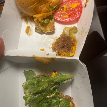 PLNT Burger - Photo of hair in burger. - Vegan Near Me - Rockville, Maryland PLNT Burger - Photo of hair in burger. - Vegan Near Me - Rockville, Maryland