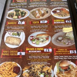 El Michoacano - Menu
