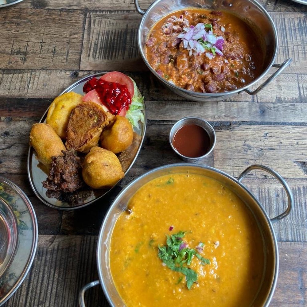 Rajma chawal, dal and pakoras were amazing! Rajma chawal, dal and pakoras were amazing!