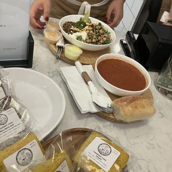 Mercado - Gazpacho & bowl of greens & grains - American Near Me - Montclair, New Jersey