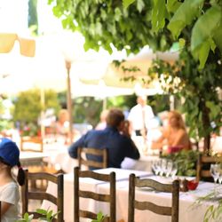 La Colombe d'Or - Patio seating area