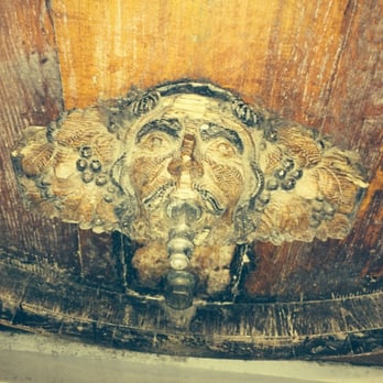 Vins d'Alsace Robert Blanck - Carving on spigot of the cask in the cellar. - Wineries Near Me - Obernai, 67
