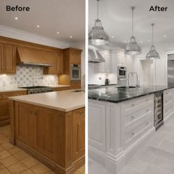 Renu Kitchen - Kitchen cabinet refacing upgrade for a fresh, elegant, modern finish.