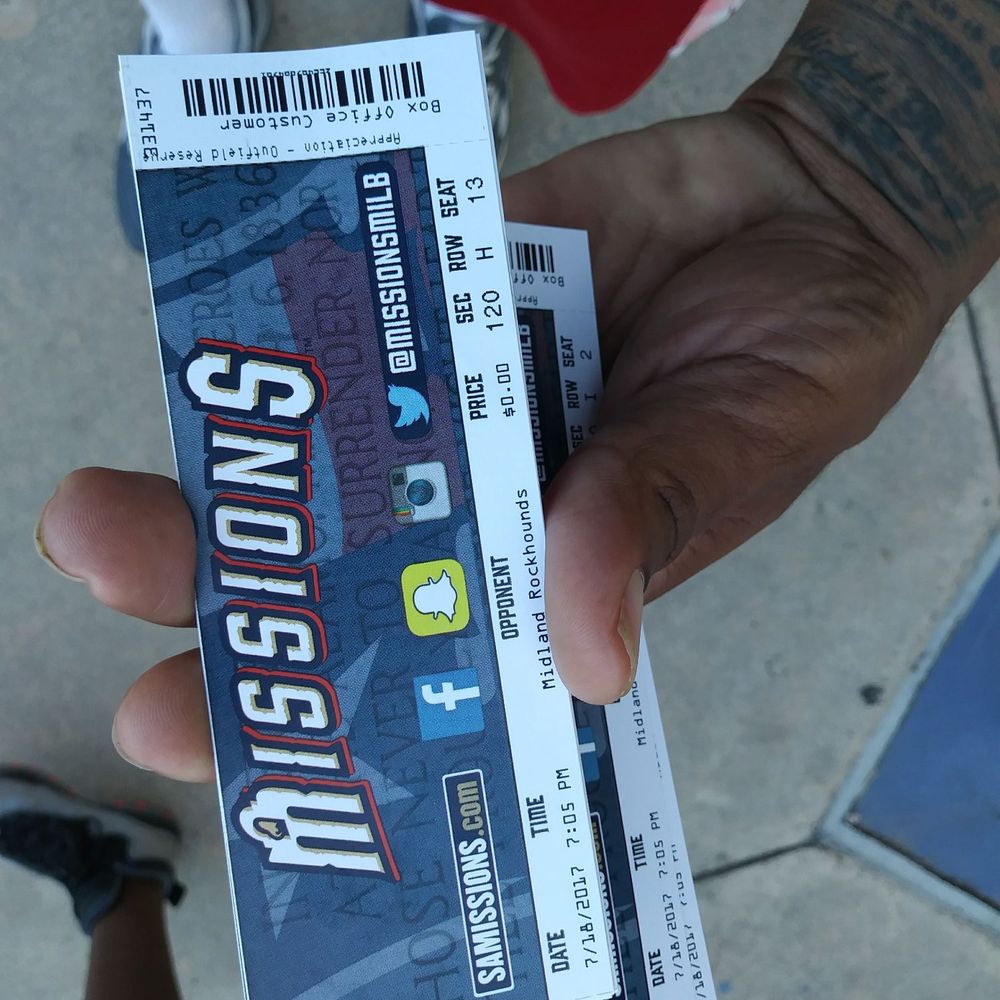 San Antonio Missions - Tickets to the game (thank you Bahama Bucks) - Professional Sports Teams Near Me - San Antonio, Texas