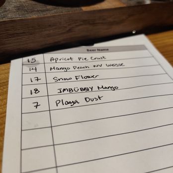 IMBĪB Custom Brews - Beer flight flavors we tried~ - Brewpubs Near Me - Sparks, Nevada