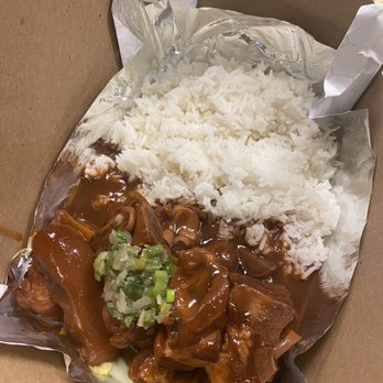 Marathon Cafe - pork knuckles over rice - Chicken Wings Near Me - Little Neck, New York