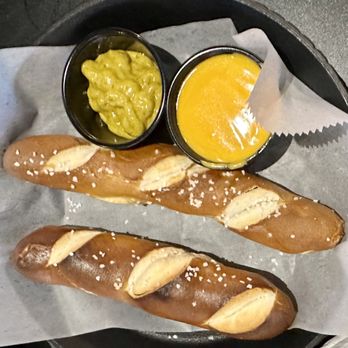 Penn Brewery - Pretzels with mustard and cheese - German Near Me - Pittsburgh, Pennsylvania