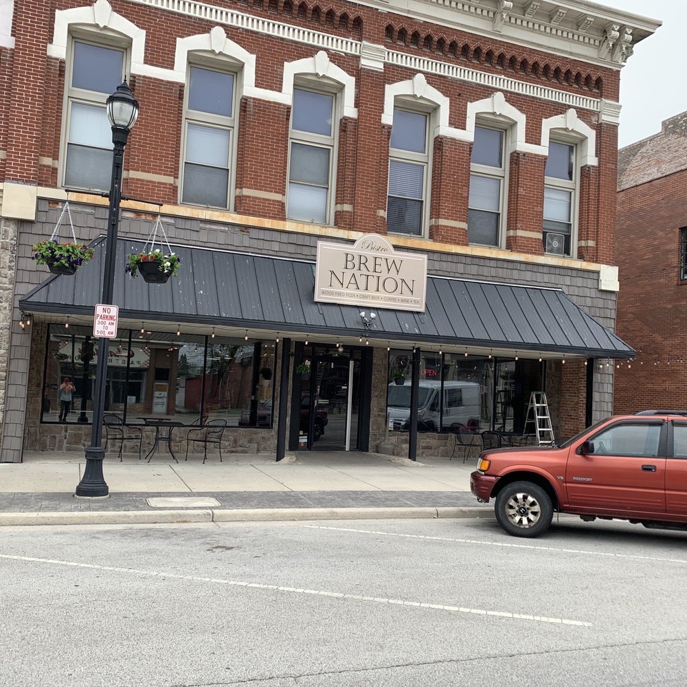 Brew Nation - a red truck parked in front of a brick building - Pizza Near Me - Celina, Ohio Brew Nation - a red truck parked in front of a brick building - Pizza Near Me - Celina, Ohio