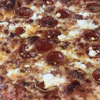 Cosmic Pizza Steak & Wieners - Pepperoni and feta crispy mhmhmhmhm - American Near Me - Warwick, Rhode Island