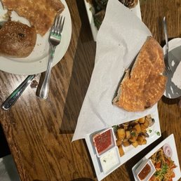 Eggplant, non, potatoes,salsa, and pasta