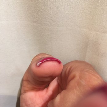 Lux Nail Bar - Bent thumb nail - Nail Salons Near Me - Mesquite, Texas