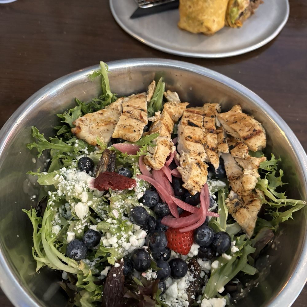 Real McCoy's - Seasonal salad with grilled chicken - New American Near Me - Wake Forest, North Carolina Real McCoy's - Seasonal salad with grilled chicken - New American Near Me - Wake Forest, North Carolina