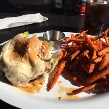 Urban Stack - So good I couldn't stop to take the first bite before the picture. Melty cheese goodness awaits! - Burgers Near Me - Chattanooga, Tennessee