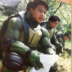 Ernie Reyes' World Martial Arts - Ernie Reyes, Jr. between takes in his role as "Donatello" in the original TEENAGE MUTANT NINJA TURTLES film (1990).