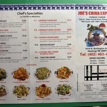 Joe's China Express - Menu - Chinese Near Me - Hastings, Nebraska Joe's China Express - Menu - Chinese Near Me - Hastings, Nebraska
