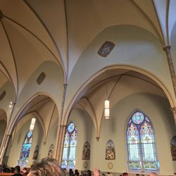 Saint Patrick Catholic Church - Side stained glass windows at St Patrick's Tacoma WA