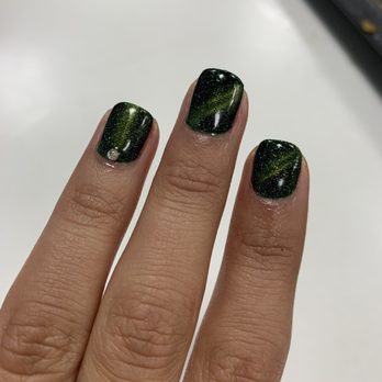 VIP Nails - Gel mani cat eye effect and a little iridescent gem - Nail Salons Near Me - San Diego, California VIP Nails - Gel mani cat eye effect and a little iridescent gem - Nail Salons Near Me - San Diego, California