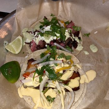 Cholo Soy Cocina - Steak Tacos (2 pc) Pork Belly Tacos (2 pc).     (1pc each 7$ per taco) - Latin American Near Me - West Palm Beach, Florida