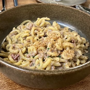 Itria - Gramigna with ragu bianco - Italian Near Me - San Francisco, California Itria - Gramigna with ragu bianco - Italian Near Me - San Francisco, California