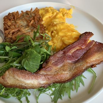 Yang’s Kitchen - Breakfast Plate with Scrambled Eggs & Bacon (Protein) - Asian Fusion Near Me - Alhambra, California Yang’s Kitchen - Breakfast Plate with Scrambled Eggs & Bacon (Protein) - Asian Fusion Near Me - Alhambra, California
