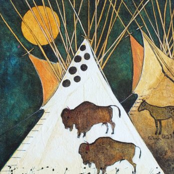 Kevin Red Star Studios - "Buffalo & Horse Tipis" - Crow Style - - Art Galleries Near Me - Roberts, Montana Kevin Red Star Studios - "Buffalo & Horse Tipis" - Crow Style - - Art Galleries Near Me - Roberts, Montana