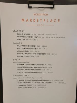 Menu photo 6 Marketplace Cafe at Nordstrom Scottsdale, AZ