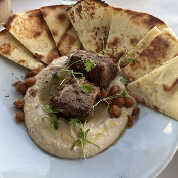 Quince Lakehouse - Hummus and Short Rib ($30) - New American Near Me - Austin, Texas