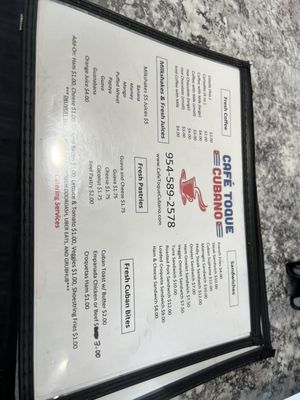 Menu photo 3 Cafe Toque Cubano Dania Beach, FL Menu photo 3 Cafe Toque Cubano Dania Beach, FL
