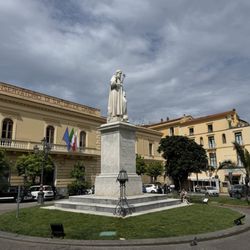 Piazza Sant'Antonino - Statue of Sant Antonino Abate (Antoninus of Sorrento, known as Saint Anthony the Great), patron saint of the city