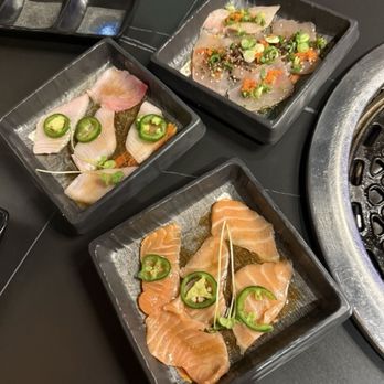 Wagyu Grill AYCE - Various sashimi, would honestly order a ton of this over the wagyu lol - Japanese Near Me - Milpitas, California Wagyu Grill AYCE - Various sashimi, would honestly order a ton of this over the wagyu lol - Japanese Near Me - Milpitas, California