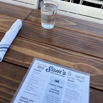 Sam's Anchor Cafe - A peak at the menu - Seafood Near Me - Tiburon, California Sam's Anchor Cafe - A peak at the menu - Seafood Near Me - Tiburon, California