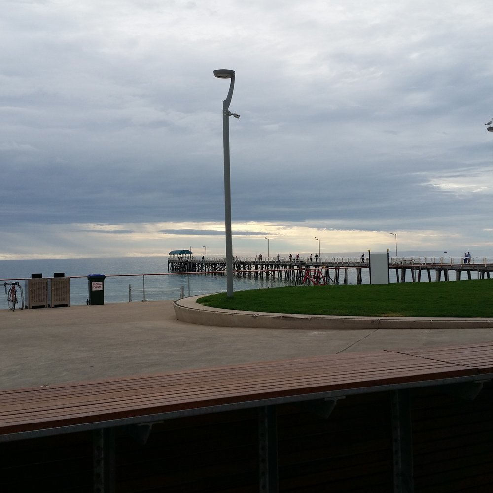 View of Henley  Beach as a storm rolled in