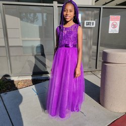 My daughter wanted purple braids for graduation