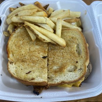 Farmer And The Dail - Brisket melt and fries - Bakeries Near Me - Snow Hill, North Carolina