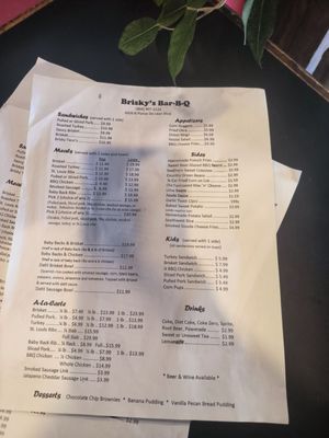 Menu photo 1 Brisky's Family Style BBQ St. Augustine, FL Menu photo 1 Brisky's Family Style BBQ St. Augustine, FL