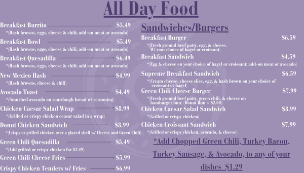 Menu photo 3 Donut Mart Cafe Albuquerque, NM