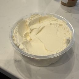 Just opened cream cheese container- not all the way filled. Just opened cream cheese container- not all the way filled.