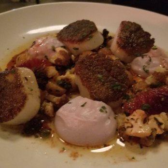 Hawthorne & Wood - Scallop entree - New American Near Me - Chapel Hill, North Carolina